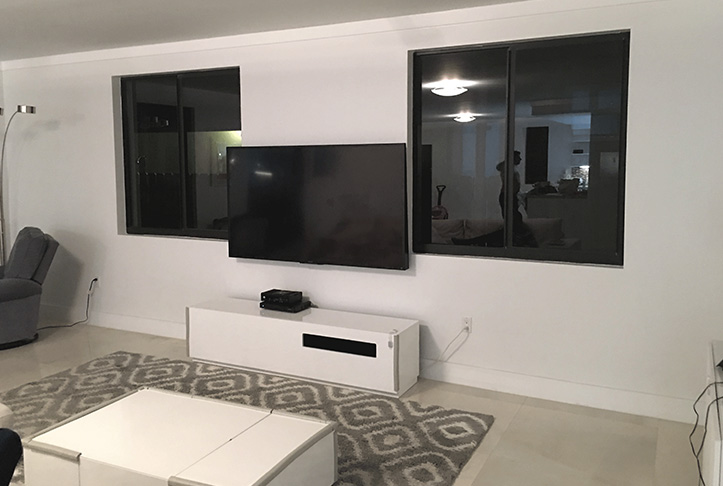 Audio and video system setup for business client using VezaTech technology services in Miami